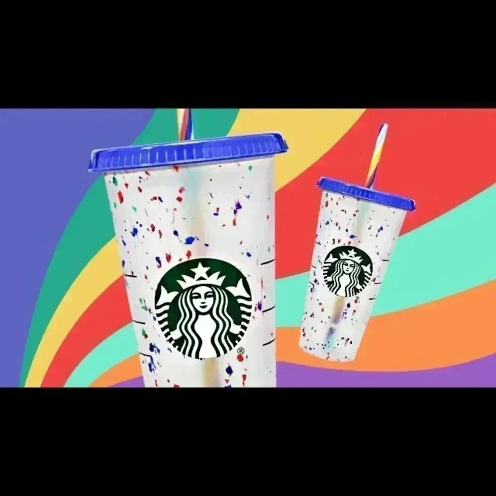 NWT Starbucks PRIDE Confetti 2020 Reusable Color Changing Cup